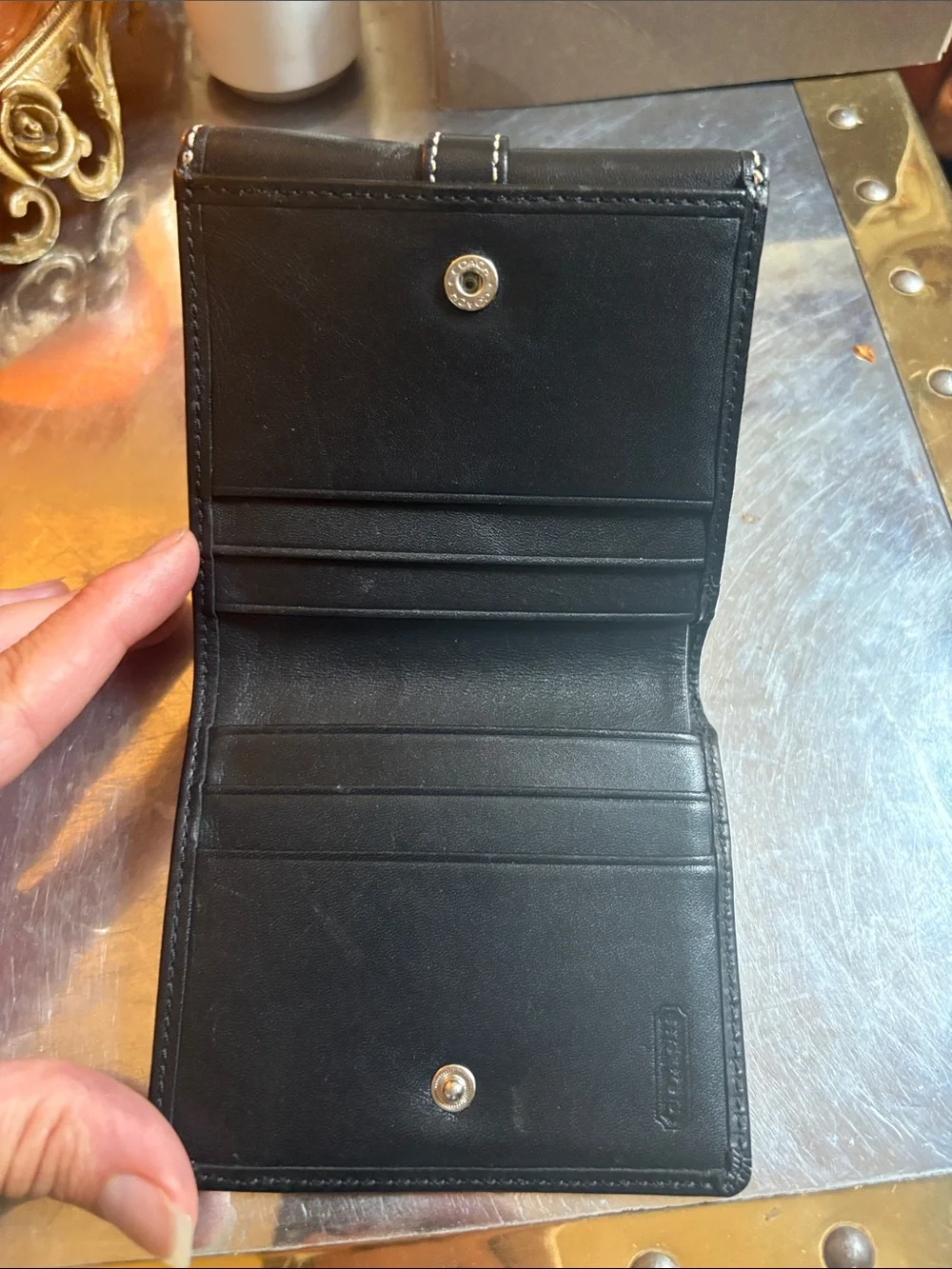 COACH SOHO BLACK LEATHER WALLET